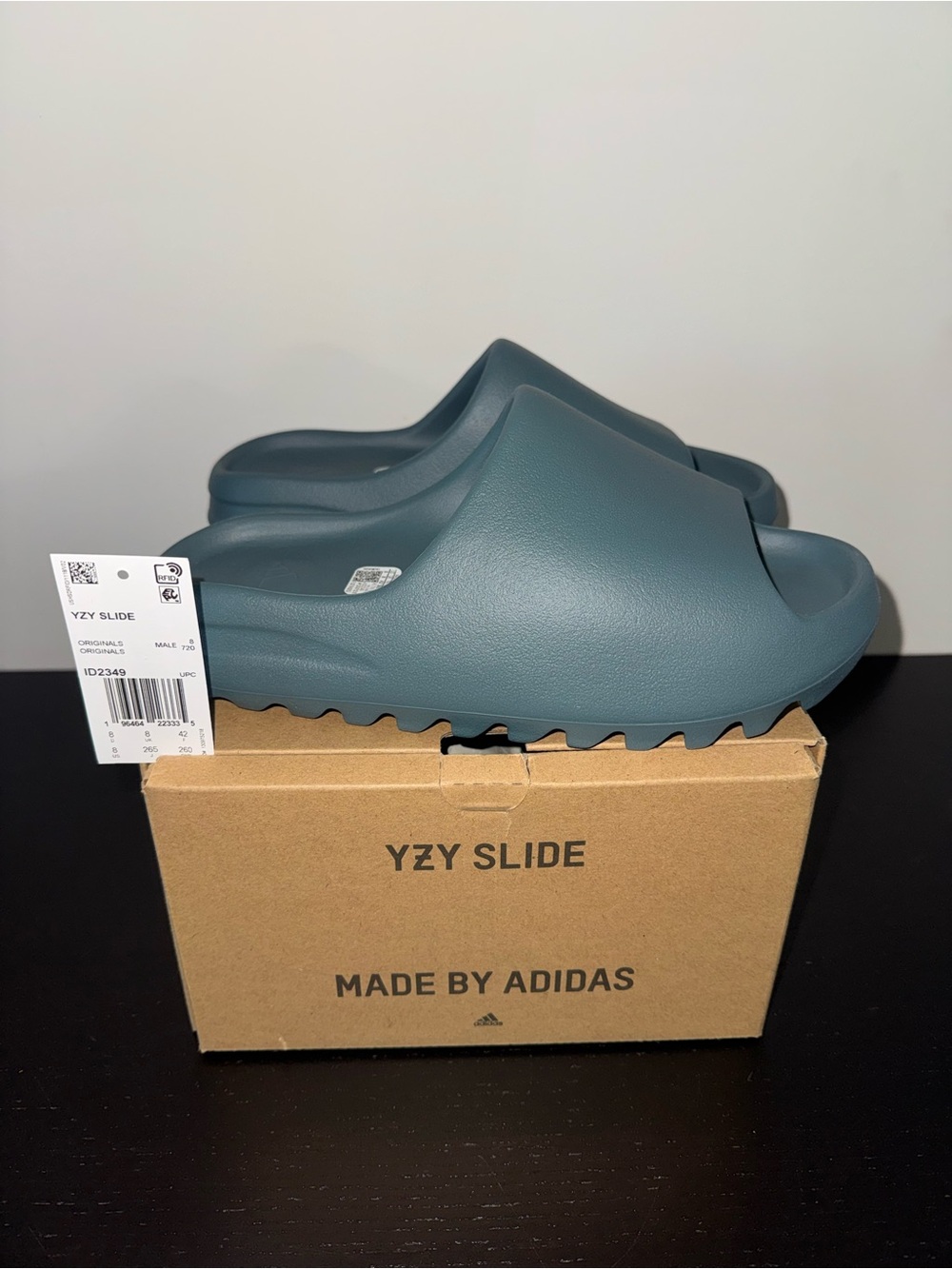 Adidas YZY Slide in Slate Blue